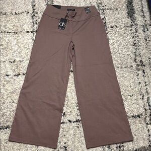 Dear Scarlett Chocolate Cropped Wide Legged Pants